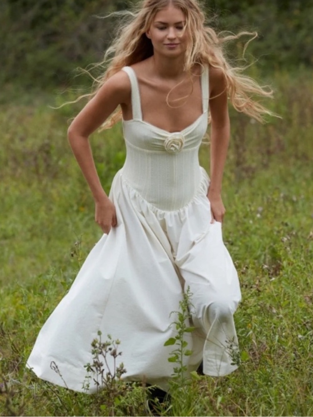 New For Love & Lemons Billie Pointelle Midi Dress